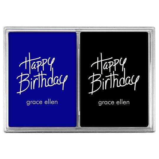 Fun Happy Birthday Double Deck Playing Cards